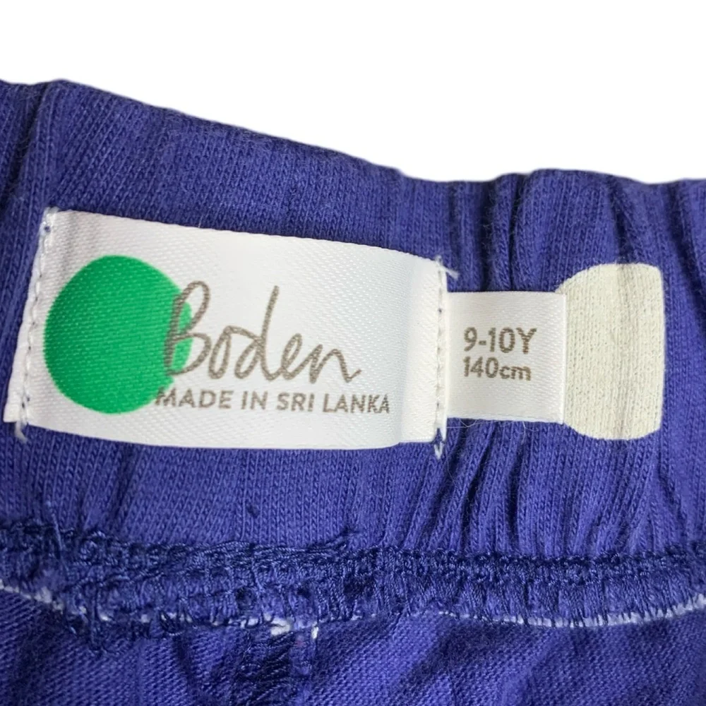 Mini Boden Girls Size 9-10Y Blue Skort Polka Dots Skirt 100% Cotton